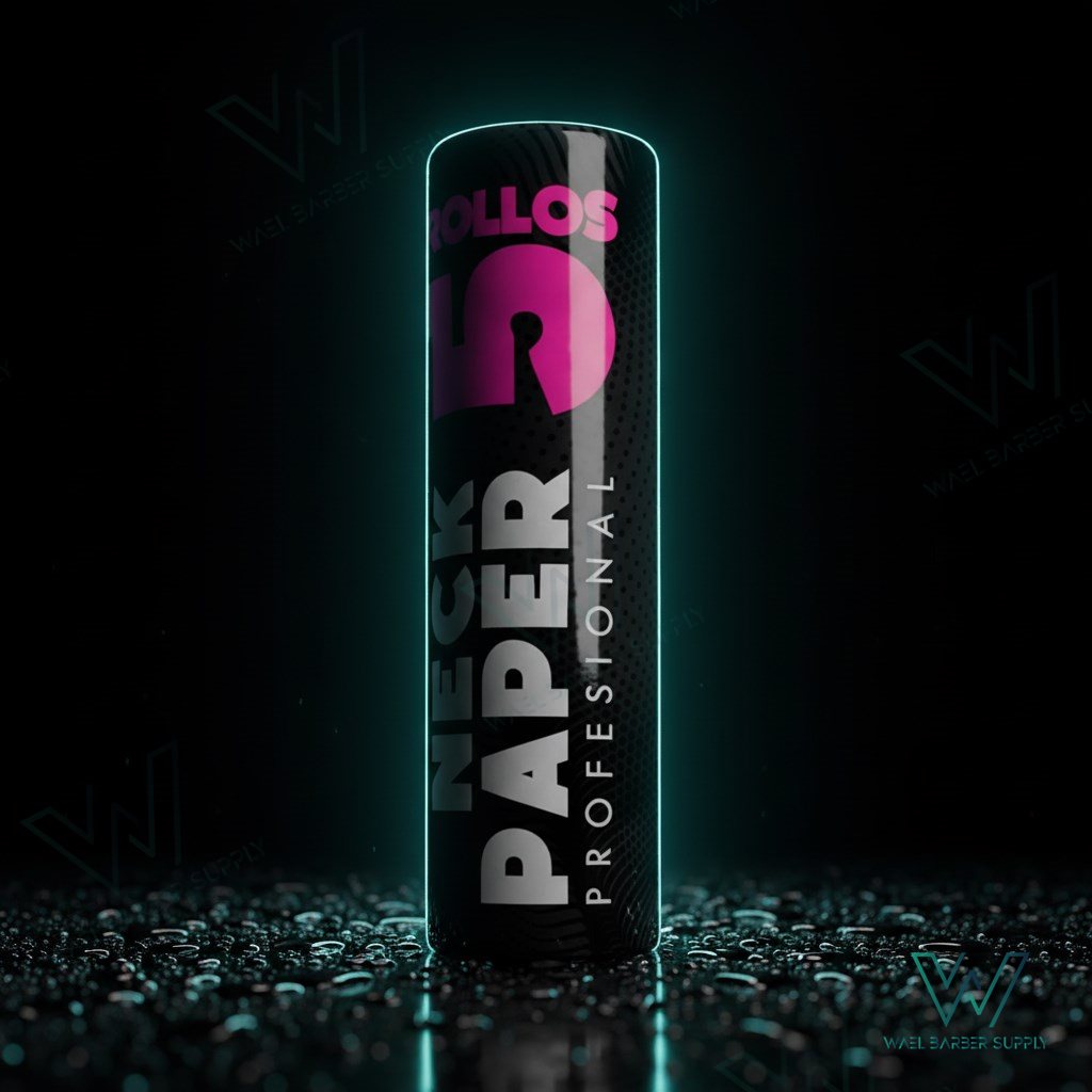 Papel de Cuello Warrior Negro (Neck Paper) - 5 Rollos, 500 Usos