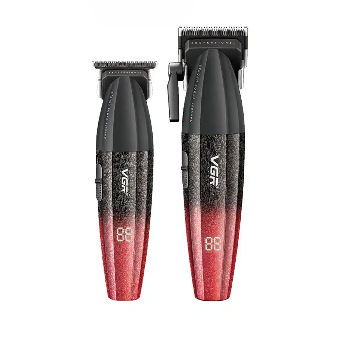 Combo VGR Profesional V640 Clipper y Trimmer 9000RPM Rojo