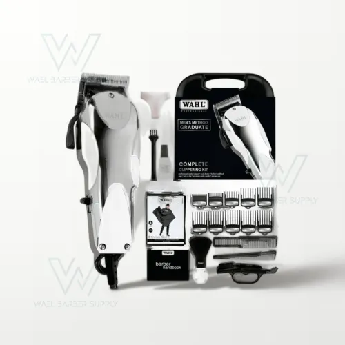Kit Wahl Men's Method Graduate con Cortadora Magic Clip de Cable Blanca — Wahl